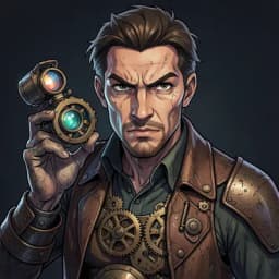 Silas Vane — Steampunk character portrait