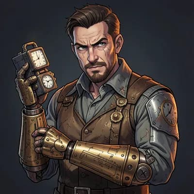 Silas Vane — Steampunk character portrait