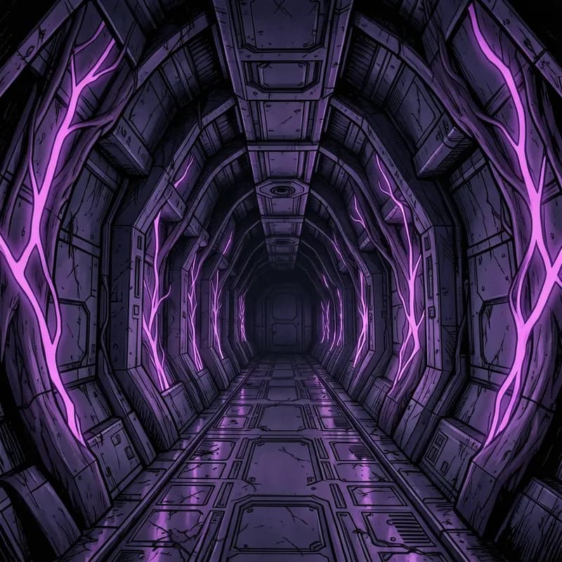 Alien Mothership Superhero interactive story — atmospheric illustration