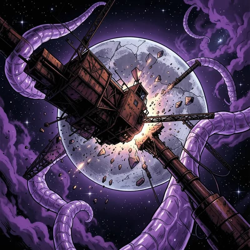 Cosmic Threat Superhero interactive story — atmospheric illustration