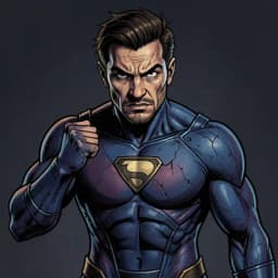 Julian Vane — Superhero character portrait