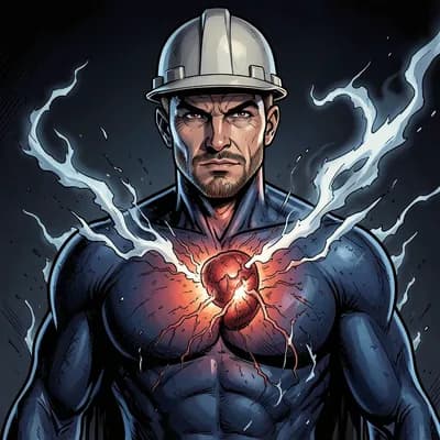 Julian Vane — Superhero character portrait