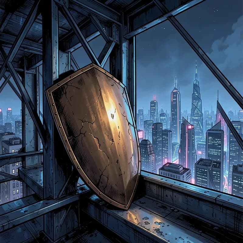 Perseus Superhero interactive story — atmospheric illustration