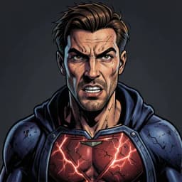 Hideo — Superhero character portrait