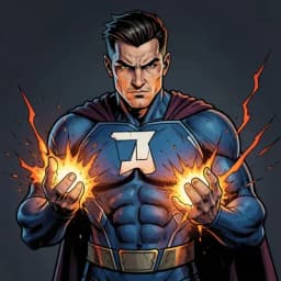 Jax Vane — Superhero character portrait