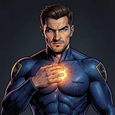 Hideo Tanaka — Superhero character portrait