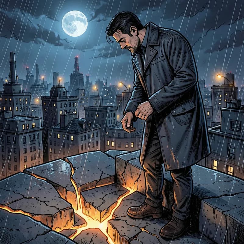 The Elemental Wielder Superhero interactive story — atmospheric illustration