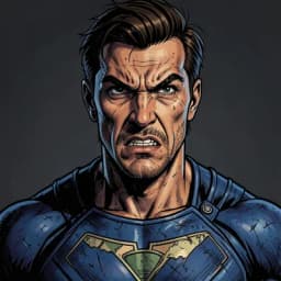 Kenji Sato — Superhero character portrait
