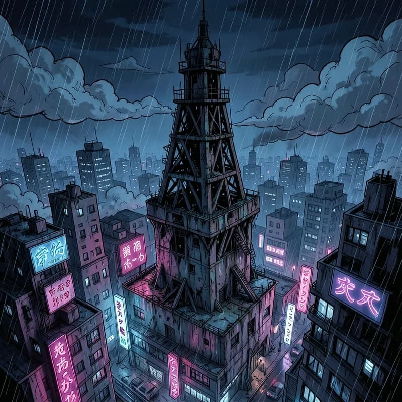 The Tech Genius Superhero interactive story — atmospheric illustration