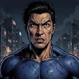Hiroshi Tanaka — Superhero character portrait