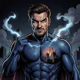 Hideo Tanaka — Superhero character portrait