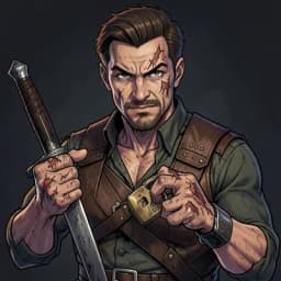 Bram — Sword & Sorcery character portrait