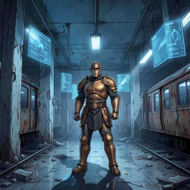 Achilles System Apocalypse interactive story — atmospheric illustration