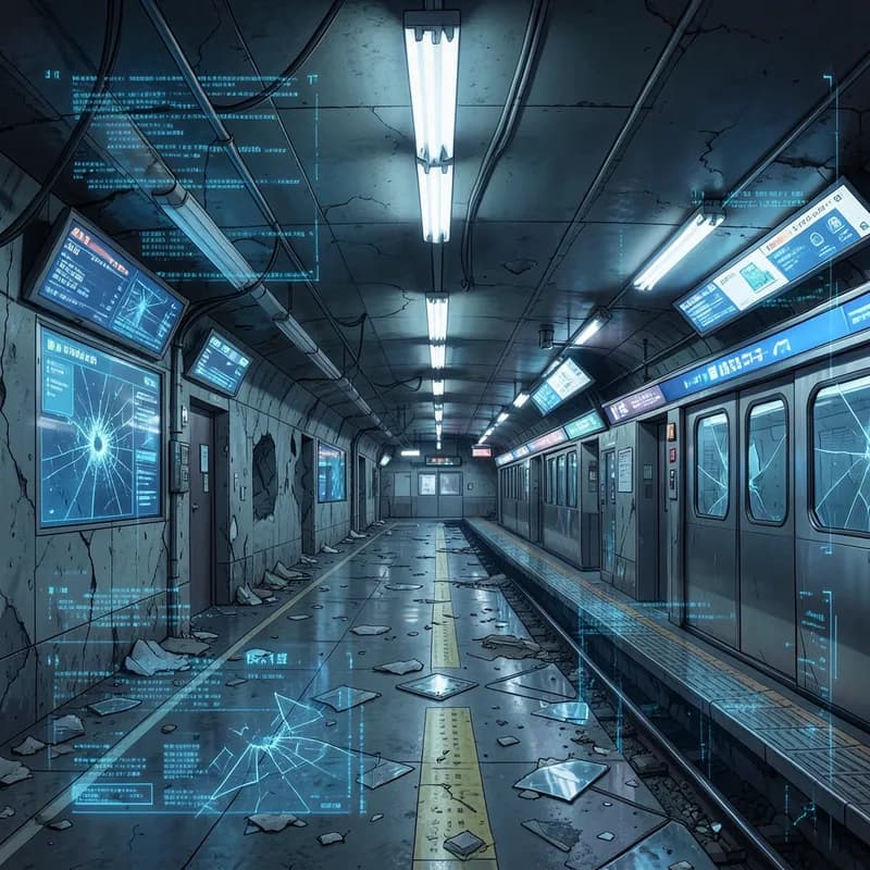 First Monster Wave System Apocalypse interactive story — atmospheric illustration