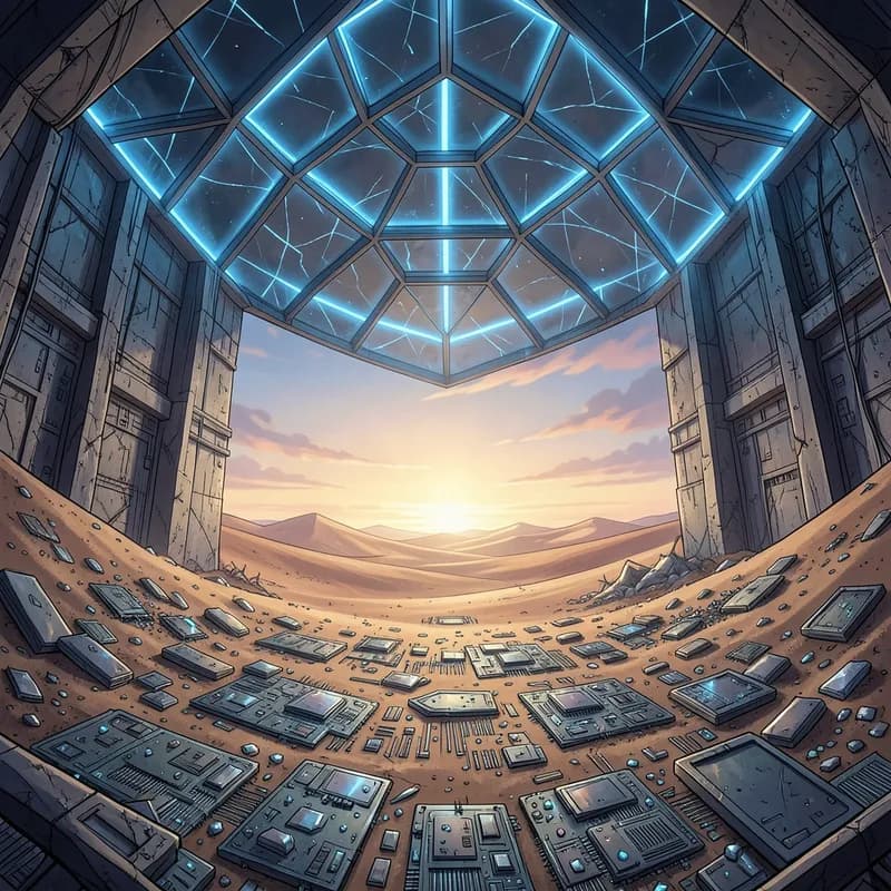 Tower Floor System Apocalypse interactive story — atmospheric illustration