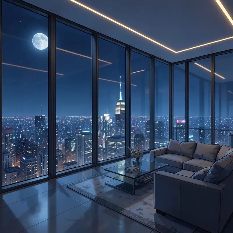 Modern Penthouse Vampire Fiction interactive story — atmospheric illustration
