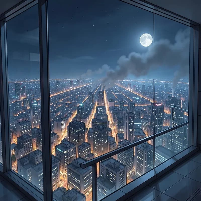 Rooftop Lair Vampire Fiction interactive story — atmospheric illustration