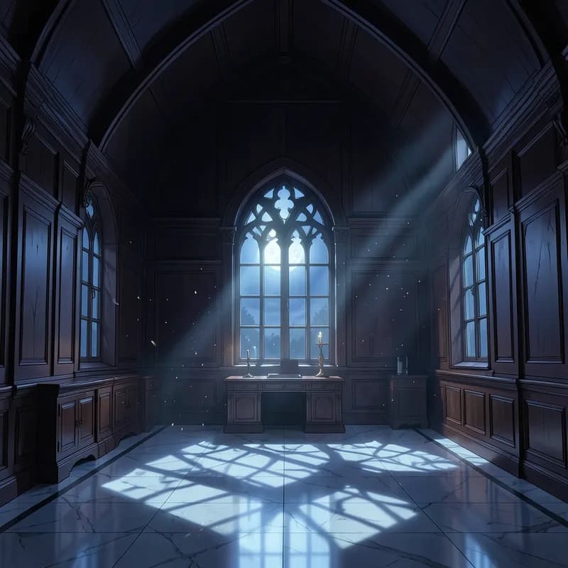 Alpha's Mansion Werewolf Fiction interactive story — atmospheric illustration