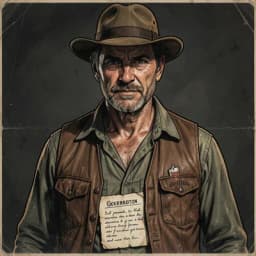 Caleb Vane — Western character portrait