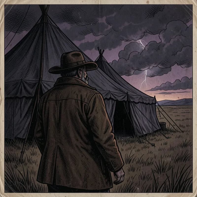 Buffalo Bill Western interactive story — atmospheric illustration
