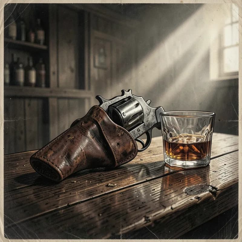 Saloon Standoff Western interactive story — atmospheric illustration