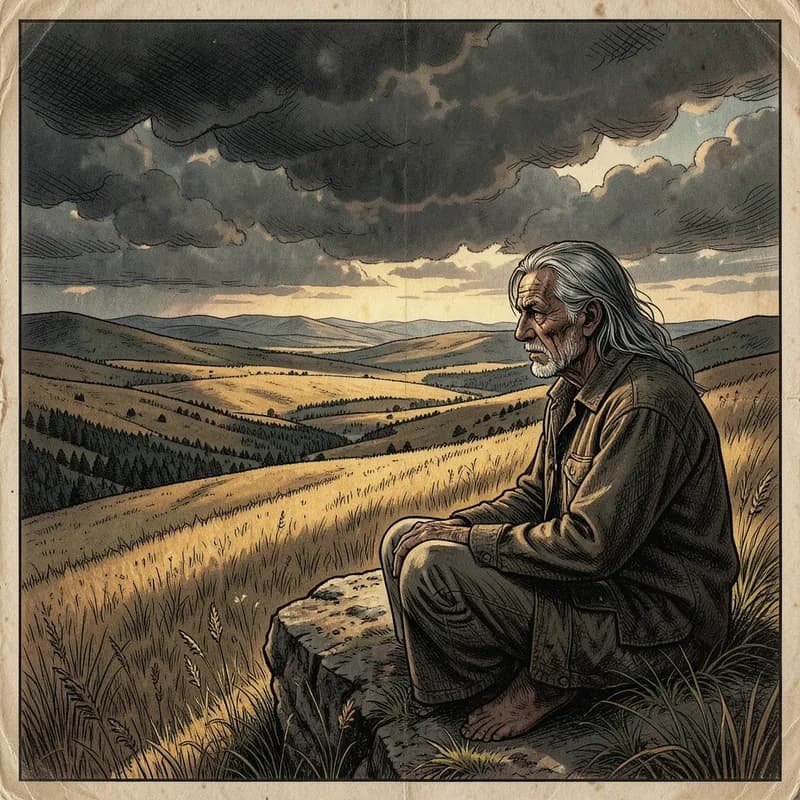 Sitting Bull Western interactive story — atmospheric illustration