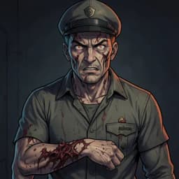 Hideo — Zombie character portrait