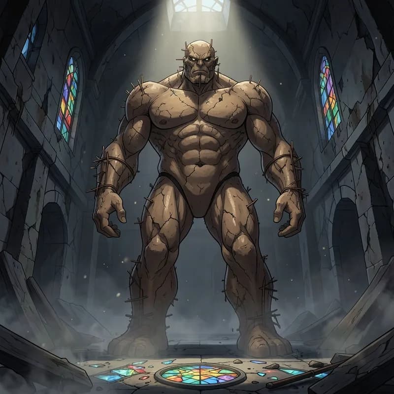 The Golem Zombie interactive story — atmospheric illustration
